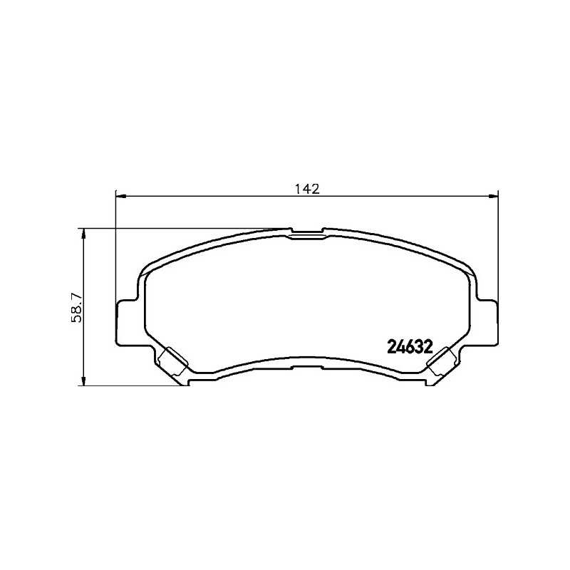 Jeu 4 Plaquettes de frein avant pour Nissan Qashqai X-Trail 5001123