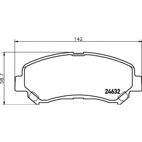 Jeu 4 Plaquettes de frein avant pour Nissan Qashqai X-Trail 5001123