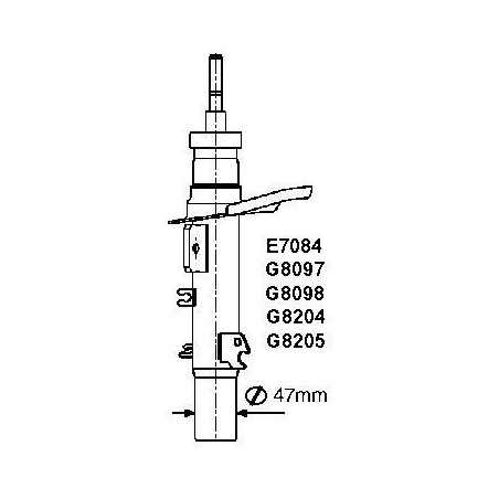 Amortisseur avant droit Citroen : C3 , Ds3 G8204 MONROE Amortisseur Amortisseur avant droit Citroen : C3 , Ds3 G8204 MONROE Amortisseur