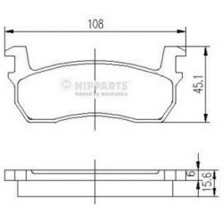 Jeu de 4 plaquettes de frein avant Nissan Micra K10 J3601003 NIPPARTS Plaquette de frein