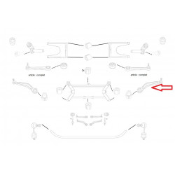 Triangle de suspension arrière droit BMW Série 5 ( E61 ) 21671 Sidem Direction , suspension , transmission