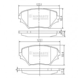 Jeu de 4 plaquettes de frein avant Toyota Rav-4 J3602095