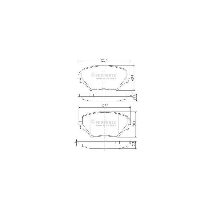 Jeu de 4 plaquettes de frein avant Toyota Rav-4 J3602095