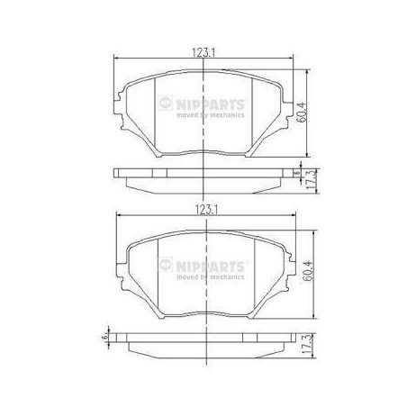 Jeu de 4 plaquettes de frein avant Toyota Rav-4 J3602095