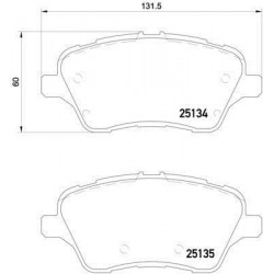 Jeu de 4 plaquettes de frein avant Ford : B-max , Fiesta , Transit 101591669