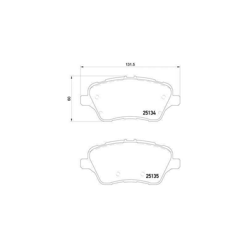 Jeu de 4 plaquettes de frein avant Ford : B-max , Fiesta , Transit 101591669