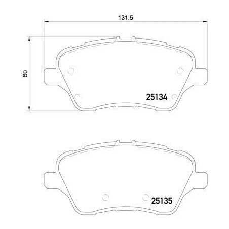Jeu de 4 plaquettes de frein avant Ford : B-max , Fiesta , Transit 101591669