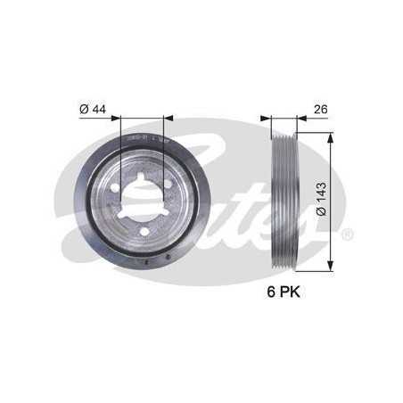 Poulie damper Citroen : Berlingo, C2, C3, C4, Xsara, Xsara Picasso, Peugeot : 206, 207, 307, 308, 1007, Partner ( 1.1 1.4 1,6...