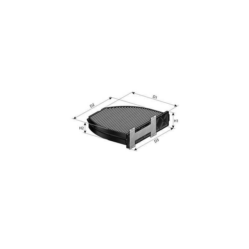 Filtre d'habitacle Mercedes : AMG GT, Classe C, Classe E, Classe S, GLK, CLS, SL, SLS AHC318 Purflux Filtration