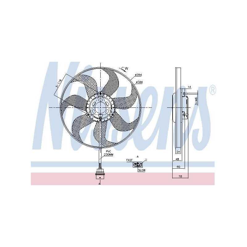 Ventilateur moteur Seat : Cordoba , Ibiza , Skoda : Fabia , Roomster , Volkswagen : Fox , Polo 1551520 First  VH