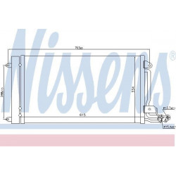 Condenseur de climatisation Audi A1, Seat : Ibiza, Toledo, Skoda : Fabia, Rapid, Roomster, Volkswagen Polo CO4695 First  VH