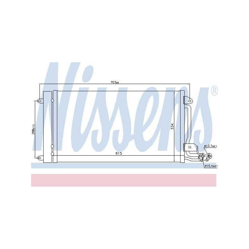 Condenseur de climatisation Audi A1, Seat : Ibiza, Toledo, Skoda : Fabia, Rapid, Roomster, Volkswagen Polo CO4695 First  VH