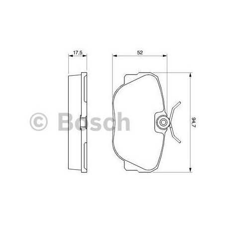 Jeu de 4 plaquettes de frein arrière BMW : Série 3 ( E30 ), Z1, Land Rover : Discovery, Range Rover 0986491730 Bosch Freinage