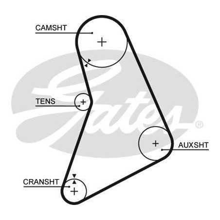 Courroie de distribution Ford : Capri, Granada, Sierra, Taunus, Transit G5068 Gates VH