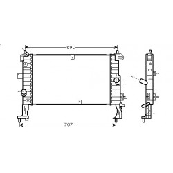 Radiateur Opel Meriva ( 1.3 , 1.7 CDTI ) R12770 First Radiateur