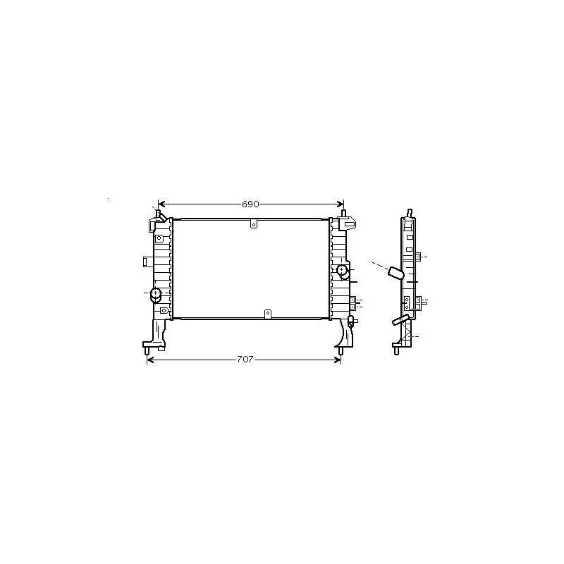 Radiateur Opel Meriva ( 1.3 , 1.7 CDTI ) R12770 First Radiateur