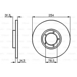 Jeu de 2 disques de frein avant plein Ford Transit ( BOSCH ) 0986478345 Brembo Disque de frein