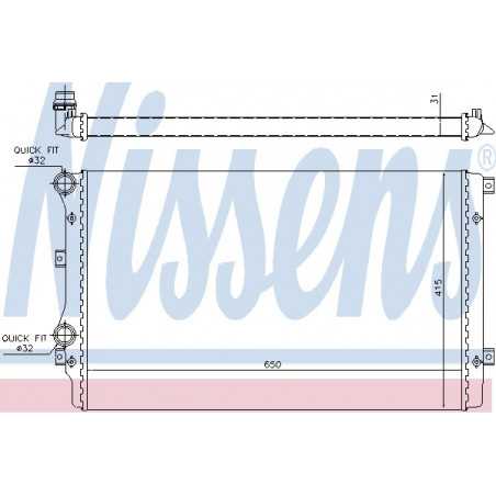 Radiateur moteur Audi : A3, TT, Seat : Altea, Leon, Skoda : Octavia, Superb, Yeti, Volkswagen : Golf, Passat, Tiguan, Touran ...