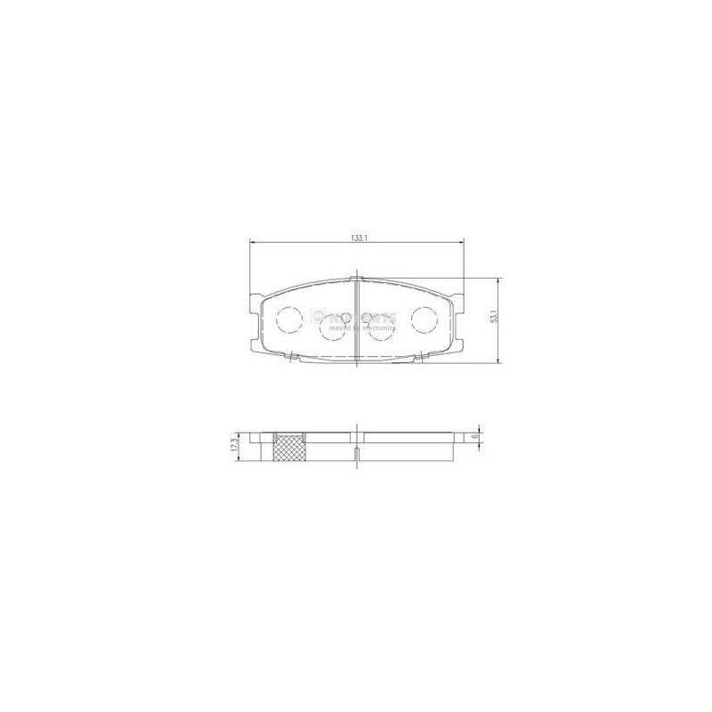 Jeu de 4 plaquettes de frein avant Mitsubishi Canter J3605045