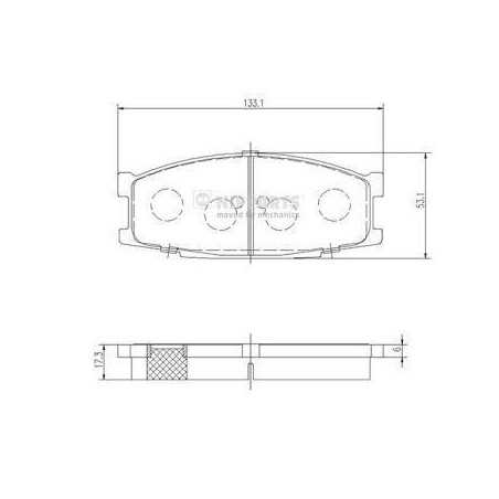 Jeu de 4 plaquettes de frein avant Mitsubishi Canter J3605045