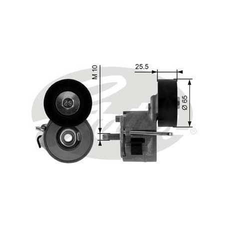 Galet tendeur de courroie d'accessoire Alfa Mito, Fiat : 500, Doblo, Fiorino, Panda, Punto, Ford Ka, Lancia Ypslion T39014 Ga...