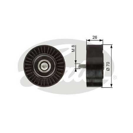 Galet enrouleur de courroie d'accessoire BMW : Série 1 , Série 3 T36247 Gates VH