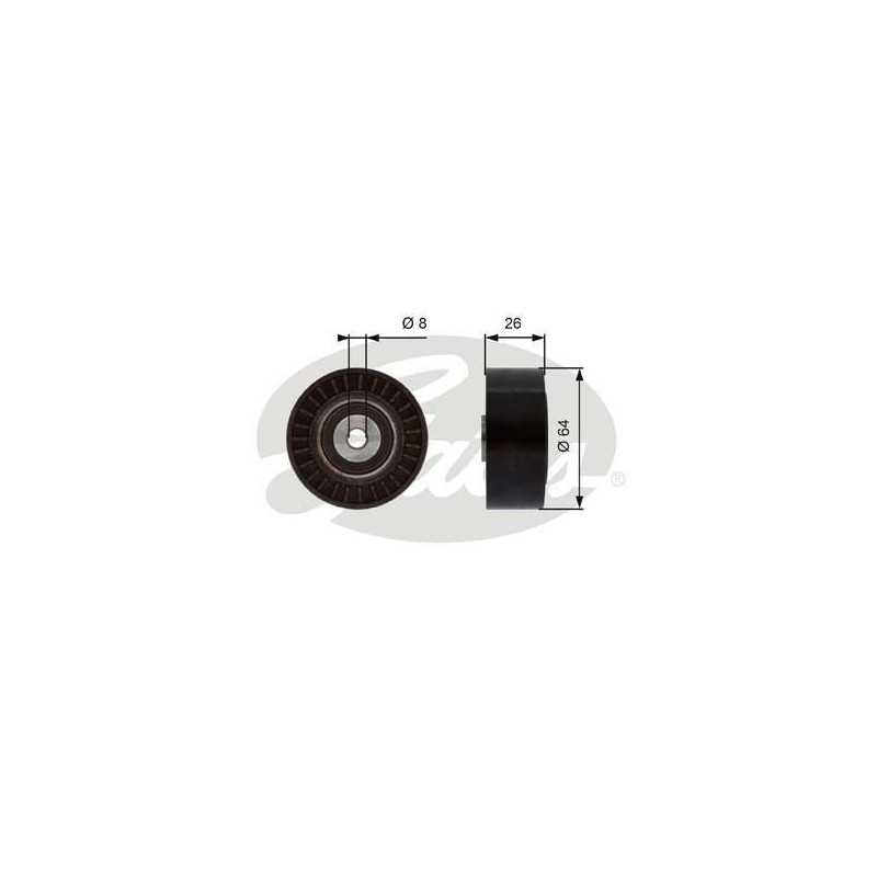 Galet enrouleur de courroie d'accessoire Audi A3, Seat : Ibiza, Leon, Toledo, Skoda Octavia, Volkswagen : Bora, Golf 4, Polo ...