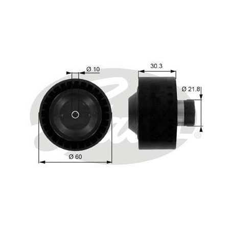 Galet enrouleur de courroie d'accessoire : Citroen, Ford, Mazda, Peugeot, Suzuki, Toyota, Volvo T36034 Gates VH