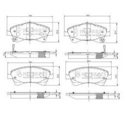 Jeu de 4 plaquettes de frein avant Toyota : Auris , Avensis , Corolla , Verso N3602133 NIPPARTS VH