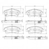 Jeu de 4 plaquettes de frein avant Toyota : Auris , Avensis , Corolla , Verso N3602133 NIPPARTS VH