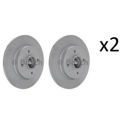 2x Disques de Frein Arriere + Roulements - Citroen Berlingo C4 DS5 Peugeot 308 3008 5008 Partner 0986479387 Bosch Disque de f...