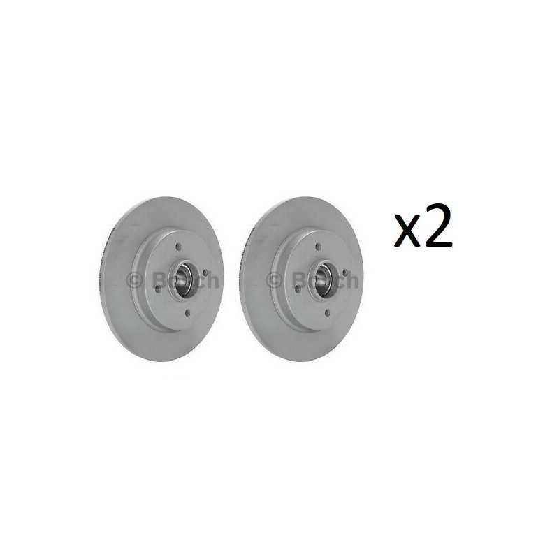 2x Disques de Frein Arriere + Roulements - Citroen Berlingo C4 DS5 Peugeot 308 3008 5008 Partner 0986479387 Bosch Disque de f...