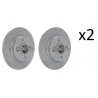 2x Disques de Frein Arriere + Roulements - Citroen Berlingo C4 DS5 Peugeot 308 3008 5008 Partner 0986479387 Bosch Disque de f...