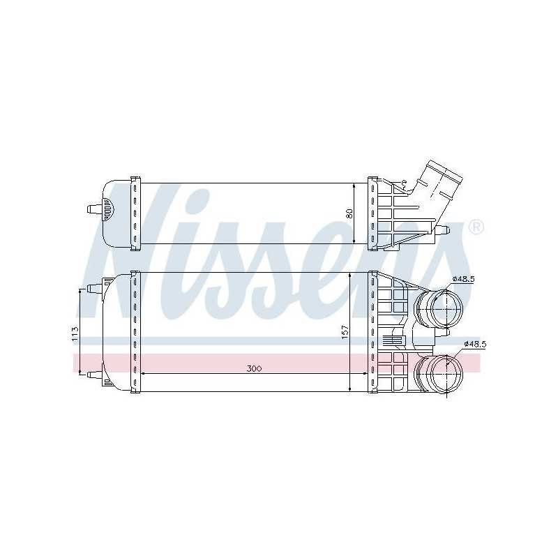 Echangeur d'air turbo Citroen : C3, C3 Picasso, C4, DS3, Opel Crossland, Peugeot : 207, 208, 301, 2008, Partner 4881319 VH