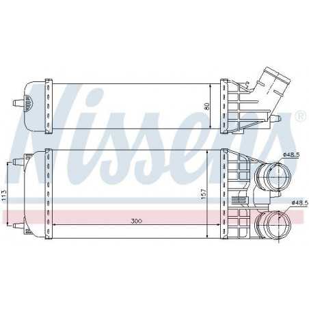 Echangeur d'air turbo Citroen : C3, C3 Picasso, C4, DS3, Opel Crossland, Peugeot : 207, 208, 301, 2008, Partner 4881319 VH
