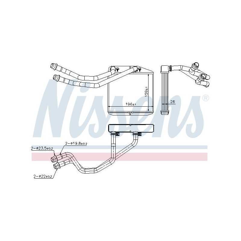 Radiateur de chauffage Alfa Romeo Mito, Citroen Nemo, Fiat : Fiorino, Linea, Punto, Qubo, Opel : Adam, Corsa D, Peugeot Bippe...