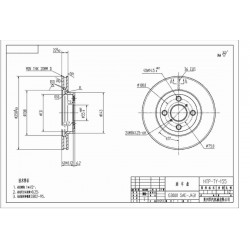 DISQUE DE FREIN AVANT - TOYOTA YARIS 05- HTPTY155 NTY AUTRES