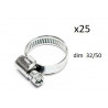 25x Colliers de Serrage Durite - diametre 32-50 CO1232050 *25 FIRST Outillage