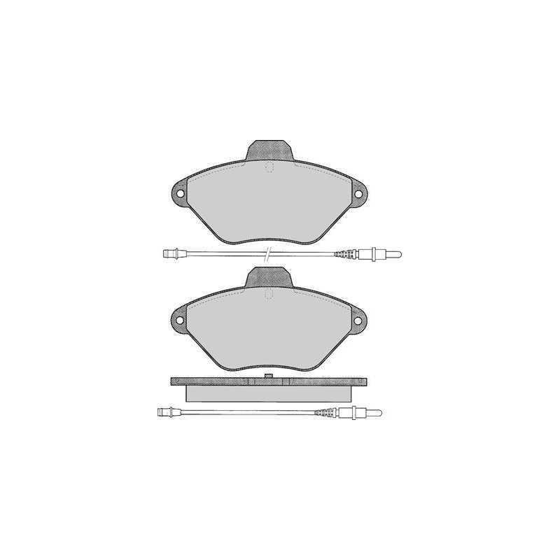 Jeu de 4 plaquettes de Frein Avant - Citroen Xantia 1.9 Td 2.0 i Hdi 9857