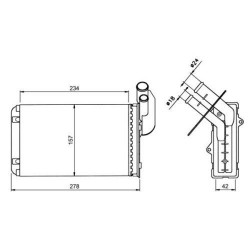 Radiateur de Chauffage - Clio / R19 / Kangoo BF-116001