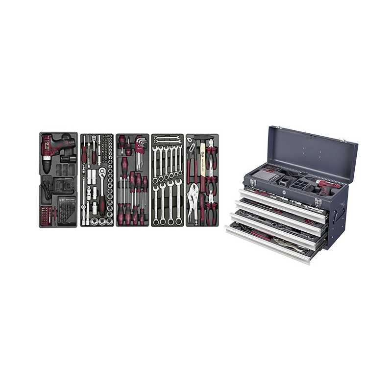 Boite d'Outils 4 Tiroirs - 146 outils 1046SET