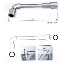 1x Cle a Pipe Debouchee - 6x6 pans 2597-06