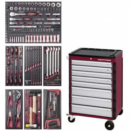 Servante d'Atelier 8 Tiroirs HIGHTECH - 187 outils 102.320.516