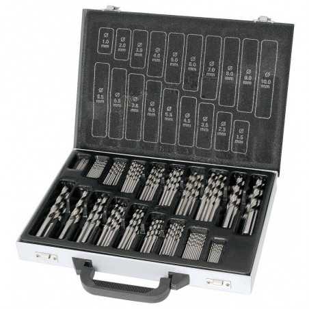 Coffret de forets Hélicoïdaux HSS-G Rectifiés - 170 pièces 11910 Coffret de forets Hélicoïdaux HSS-G Rectifiés - 170 pièces 11910