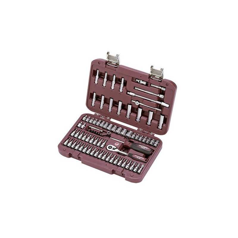 Coffret de Douilles Universel HIGHTECH FINE POWER - 1/4" 78 pièces 4007