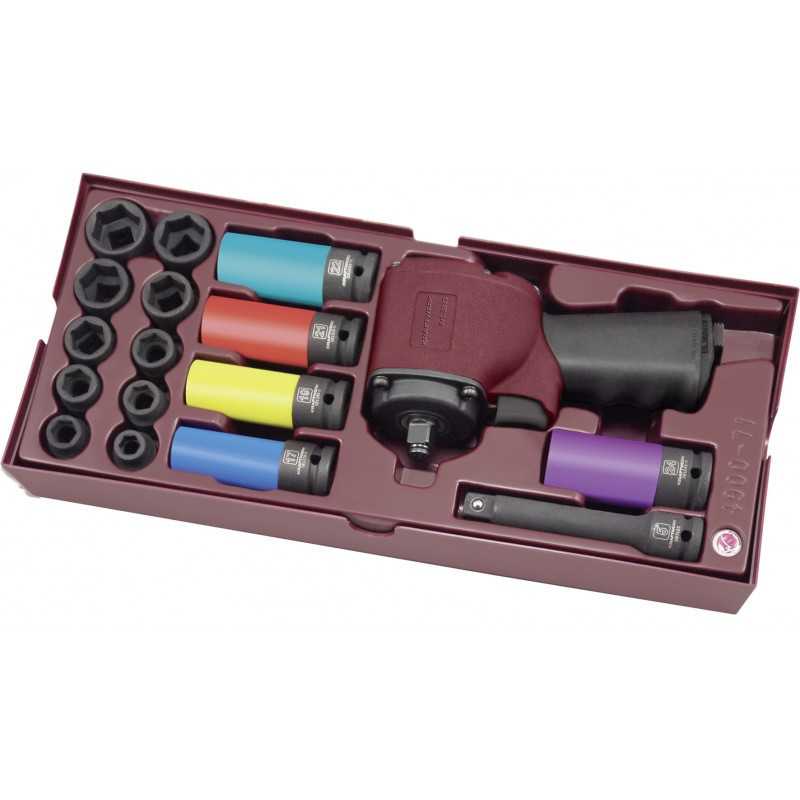 Coffret de clé à chocs / douilles impact - 17 pièces 4900-71B