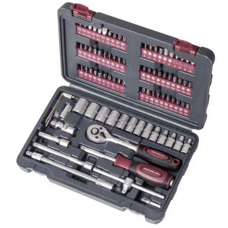 Coffret de Douilles et Embouts - 88 pieces 1/4 pouces 204.101.001 Coffret de Douilles et Embouts - 88 pieces 1/4 pouces 204.101.001