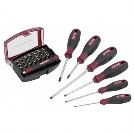 Jeu de tournevis Ergokraft et d'embouts - 28 outils 4164 Jeu de tournevis Ergokraft et d'embouts - 28 outils 4164