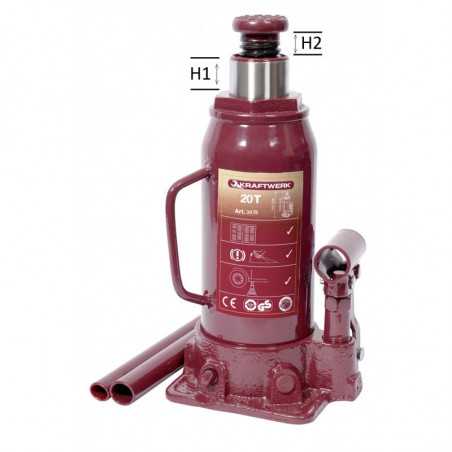 Cric bouteille hydraulique - 20 T 3978 Cric bouteille hydraulique - 20 T 3978