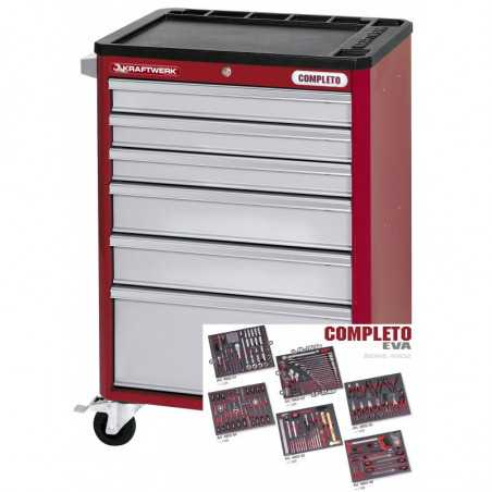 Servante d'atelier 6 tiroirs avec 308 Outils COMPLETO EVA 3907-4917 Servante d'atelier 6 tiroirs avec 308 Outils COMPLETO EVA 3907-4917